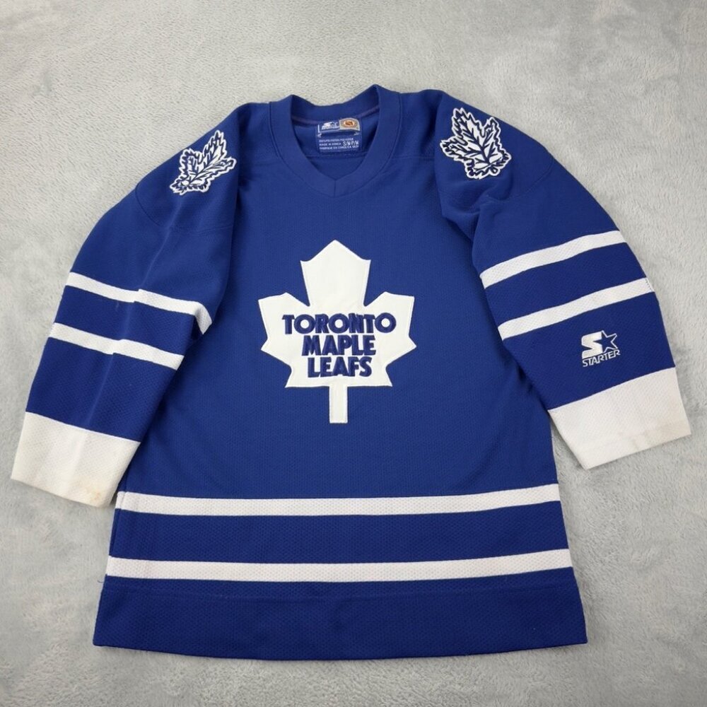 Vintage Starter Toronto Youth Size S/M Maple Leafs Blue Hockey Jersey